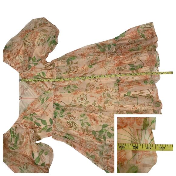 Lovecolette Floral Babydoll Dress - Peach - Medium - Picture 4 of 13